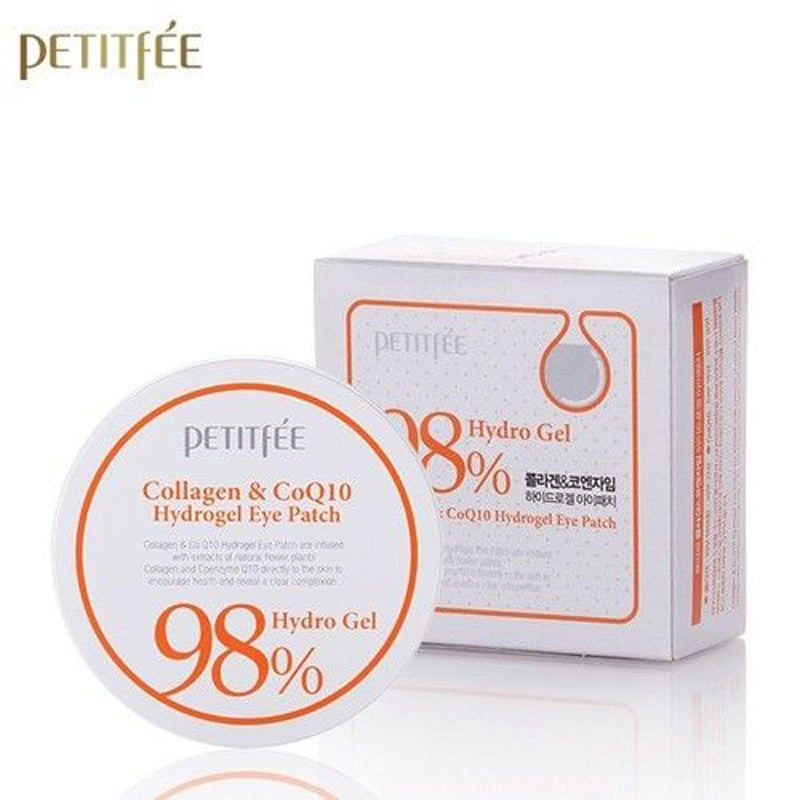 PETITFEE Collagen Co Q10 Hydrogel Eye Patch 60 Pcs Eye Mask Remover Dark Circle Puffiness Eye Bag Moisturizing Korea Cosmetics