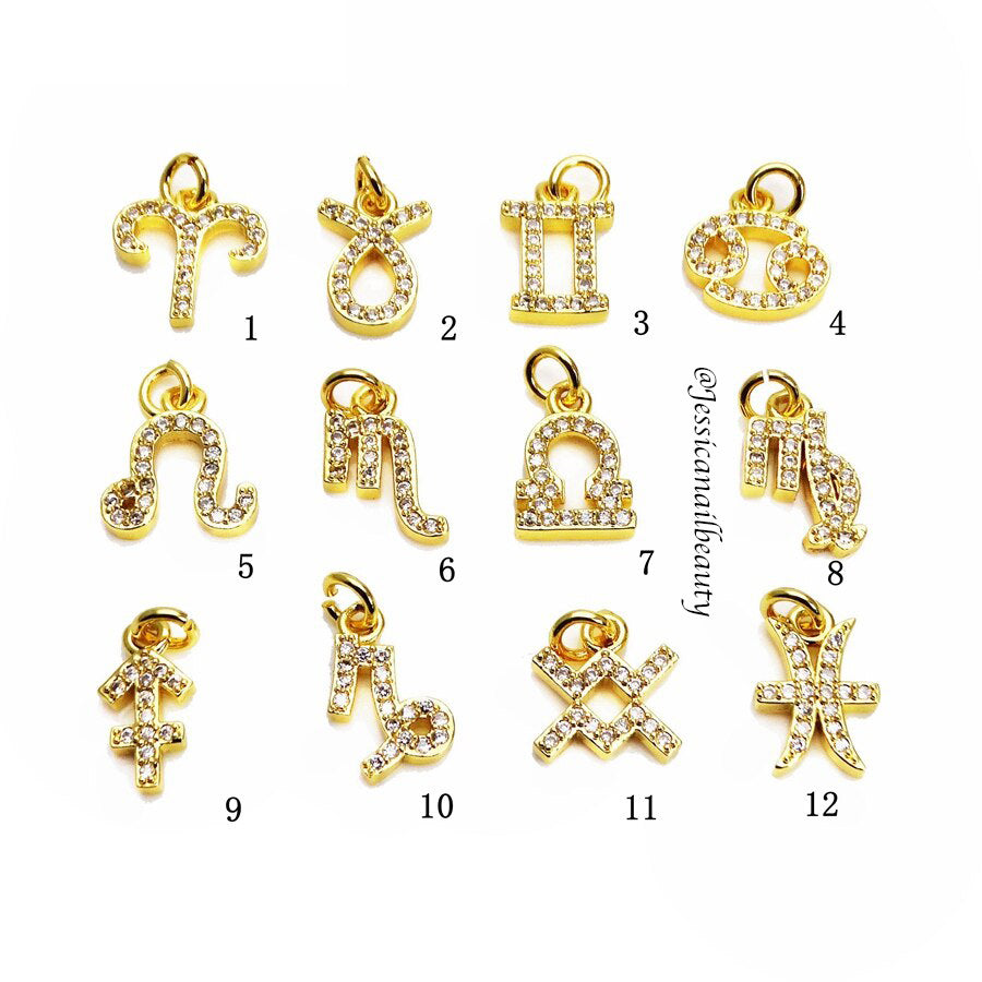 Nail Piercing Charm #08 - Zodiac (3pcs)